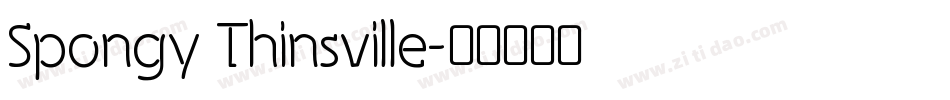 Spongy Thinsville字体转换